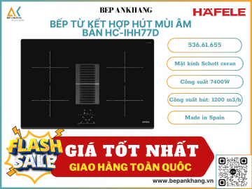 Bếp từ Hafele kết hợp máy hút mùi âm bàn HC-IHH77D 536.61.655